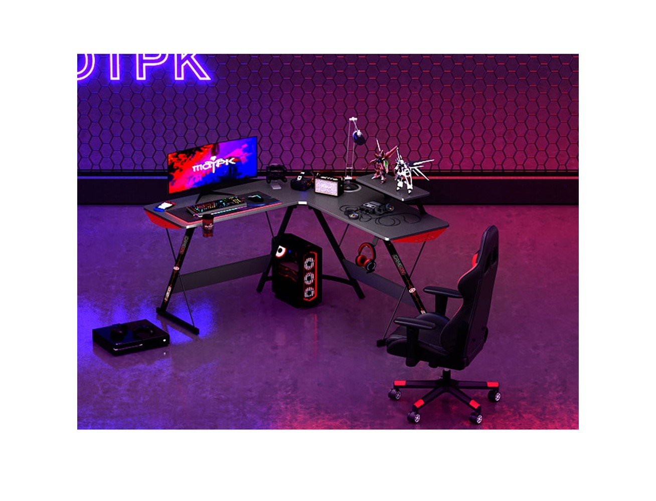 DXRacer Craft Pro Classic Gaming Chair - Yellow With Free GAMEON L - Shaped Slayer I Series Gaming Desk (129 x 129 x 74 cm) DXRacer Craft Pro Classic Gaming Chair - Yellow With Free GAMEON L - Shaped Slayer I Series Gaming Desk (129 x 129 x 74 cm)
